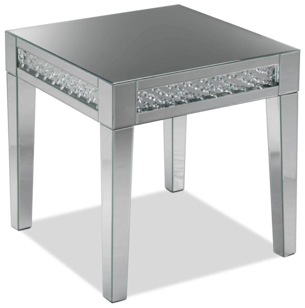 Aria End Table - Mirrored Glass Aria End Table - Mirrored Glass