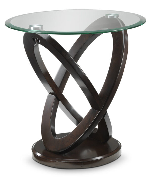 Atomic 26" End Table - Brown Cherry