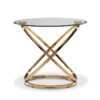 Axis 26" End Table - Glass and Gold