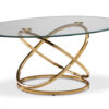 Axis 48" Coffee Table - Glass and Gold