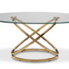 Axis 48" Coffee Table - Glass and Gold