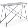 Farah 47" Sofa Table - White and Chrome