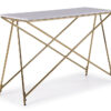 Farah 47" Sofa Table - White and Gold