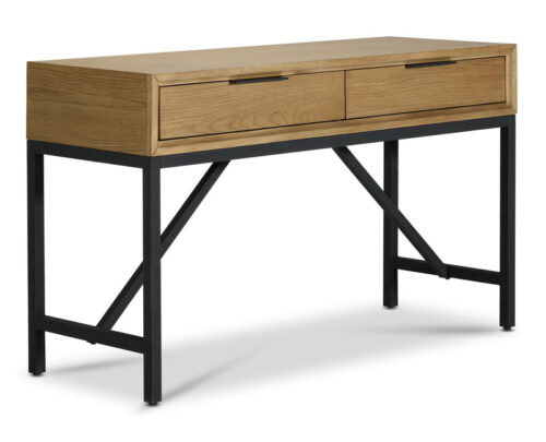 Feeling Connected - Newport 52" Sofa Table - Oak and Black Feeling Connected - Newport 52" Sofa Table - Oak and Black