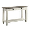 Harold 48" Sofa Table - Antique White and Brown Harold 48" Sofa Table - Antique White and Brown