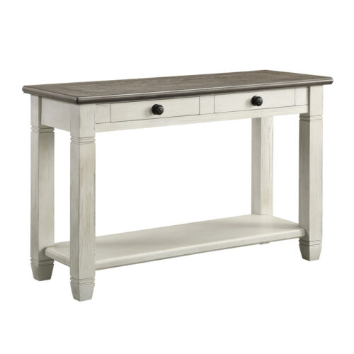 Harold 48" Sofa Table - Antique White and Brown Harold 48" Sofa Table - Antique White and Brown