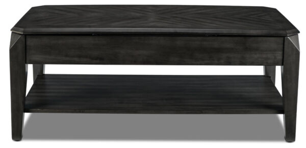 Lennox 47" Lift-Top Coffee Table - Dark Grey