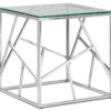 Lexie 21" End Table - Stainless Steel