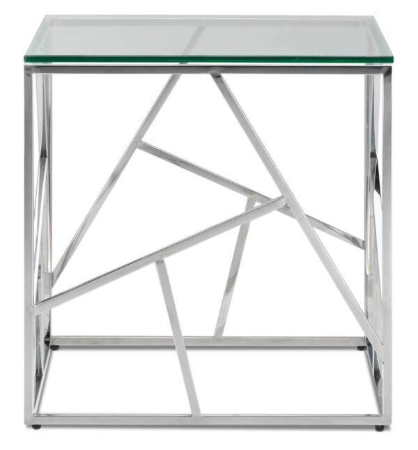 Lexie 21" End Table - Stainless Steel