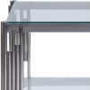 Liana 22" End Table - Glass and Stainless Steel