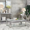 Liana 47" Coffee Table - Glass and Stainless Steel
