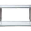 Liana 47" Sofa Table - Glass and Stainless Steel