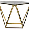 Lynn 24" End Table - Marble and Gold