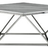 Lynn 39" Coffee Table - Marble and Stainless Steel
