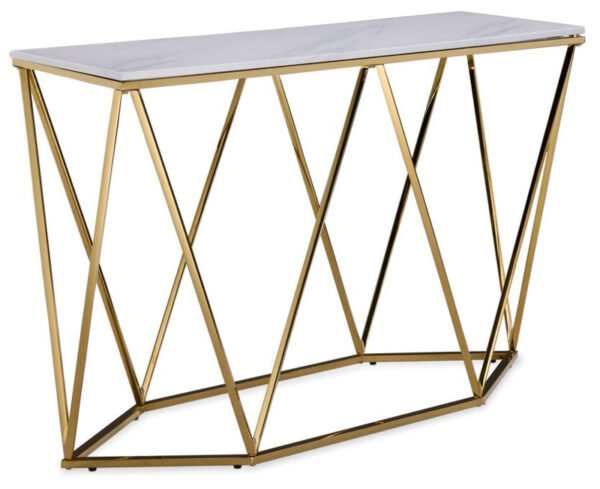 Lynn 48" Sofa Table - Marble and Gold Lynn 48" Sofa Table - Marble and Gold