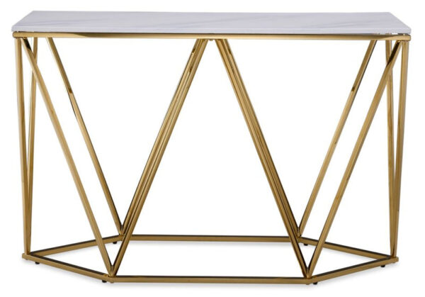 Lynn 48" Sofa Table - Marble and Gold Lynn 48" Sofa Table - Marble and Gold