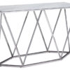 Lynn 48" Sofa Table - Marble and Stainless Steel