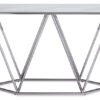Lynn 48" Sofa Table - Marble and Stainless Steel