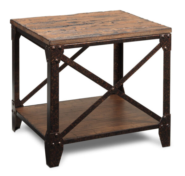 Pinebrook 22" End Table - Distressed Natural Pine