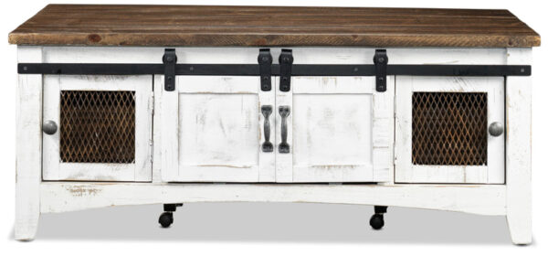 Pueblo 50" Coffee Table - Weathered White Pueblo 50" Coffee Table - Weathered White