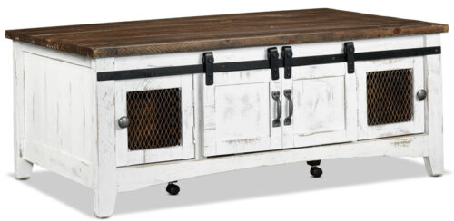 Pueblo 50" Coffee Table - Weathered White Pueblo 50" Coffee Table - Weathered White