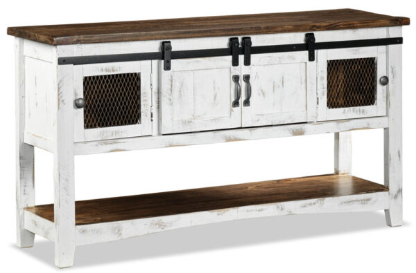 Pueblo 55" Sofa Table - Weathered White Pueblo 55" Sofa Table - Weathered White