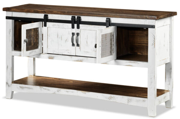 Pueblo 55" Sofa Table - Weathered White Pueblo 55" Sofa Table - Weathered White