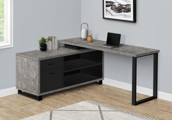Runo Desk - Concrete Grey Runo Desk - Concrete Grey