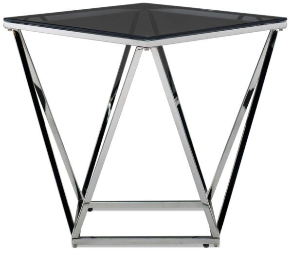Skylar 19.75" End Table - Silver and Black Skylar 19.75" End Table - Silver and Black