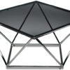 Skylar 31.5" Coffee Table - Silver and Black