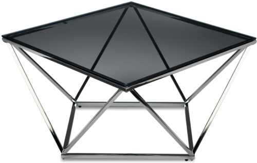 Skylar 31.5" Coffee Table - Silver and Black