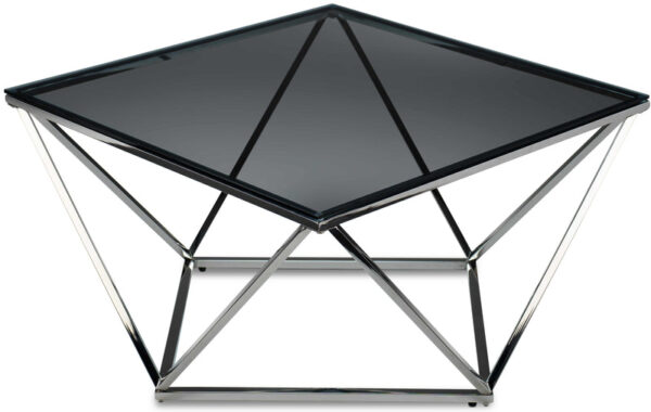 Skylar 31.5" Coffee Table - Silver and Black