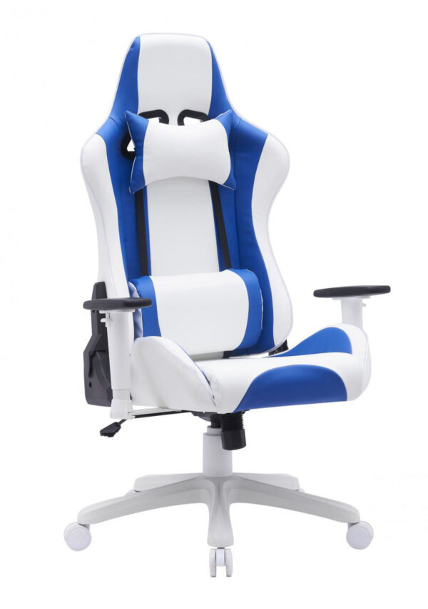 Thrine Gaming Chair - White/Blue Thrine Gaming Chair - White/Blue