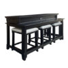 Turner 4-Piece Sofa Table with Stools - Black