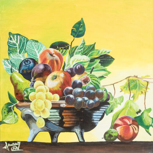 Acrylic on Canvas Still Life Crafted in Costa Rica, 'Still Life' Acrylic on Canvas Still Life Crafted in Costa Rica, 'Still Life'