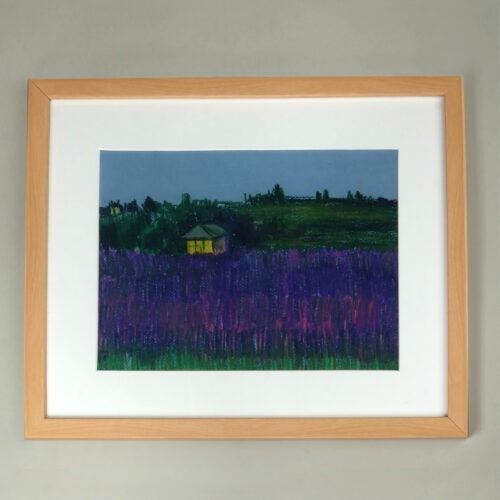 Artisan-Made Rainy Landscape Oil Painting of Armenian Field, 'Rainy Day' Artisan-Made Rainy Landscape Oil Painting of Armenian Field, 'Rainy Day'