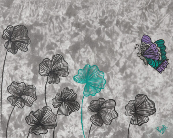 Floral Acrylic Painting on Canvas, 'Flowers' Floral Acrylic Painting on Canvas, 'Flowers'