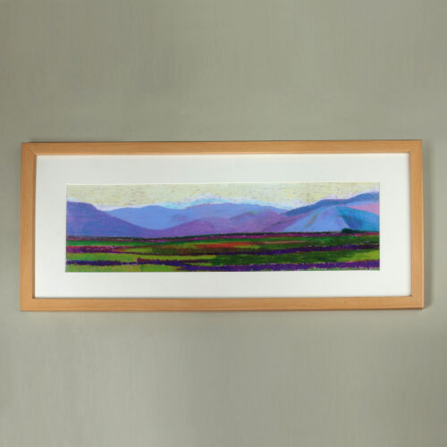 Oil on Paper Landscape-Themed Painting of Armenian Mountains, 'Armenian Landscape'