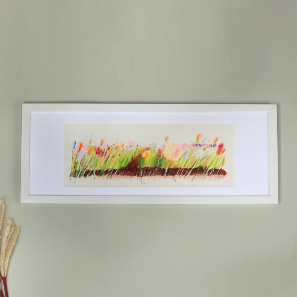 Spring-Themed Oil and Pencil on Paper Landscape Painting, 'Everything's Gonna Be Alright' Spring-Themed Oil and Pencil on Paper Landscape Painting, 'Everything's Gonna Be Alright'