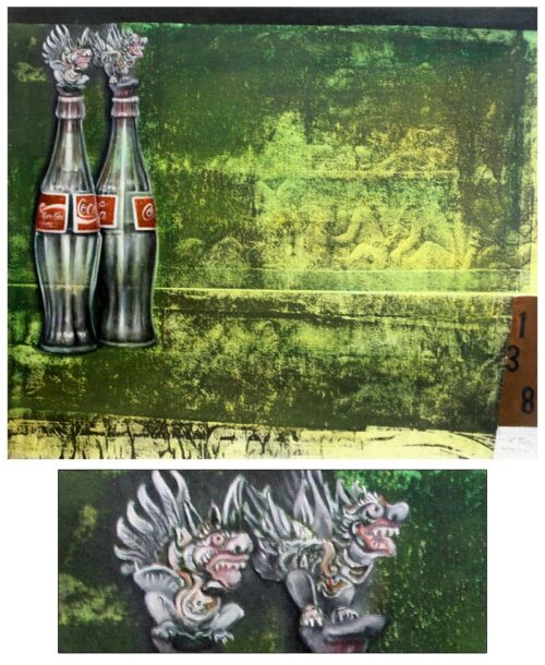 Still Life Oil Painting from Indonesia, 'Coca Cola in Bali'